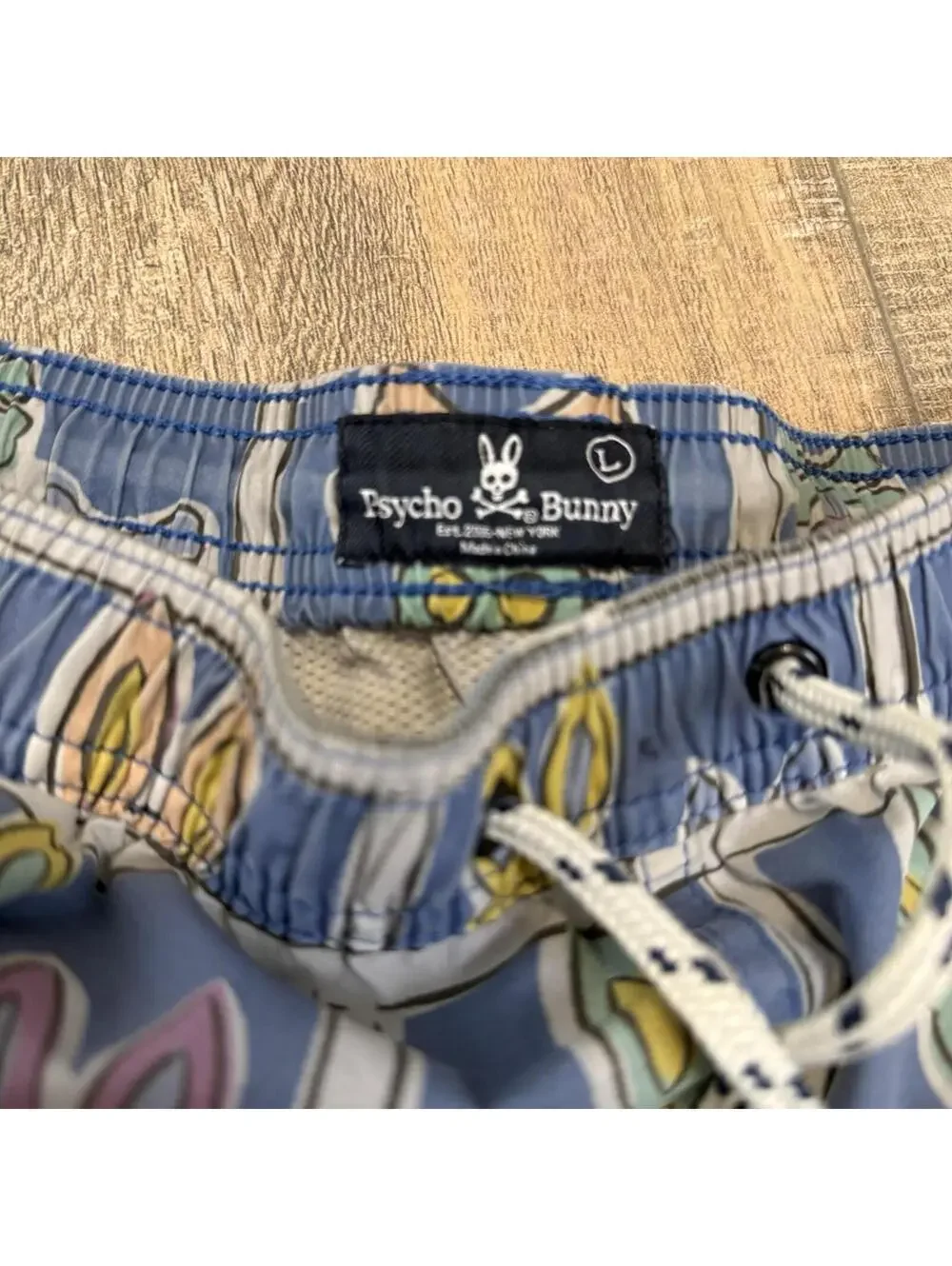 Psycho Bunny James Bunny Bal Harbour Men's Swim Trunks Size Large